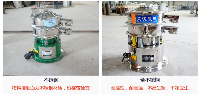 小型圓形篩做工采用：內(nèi)外拋光的制作方法，能夠保證產(chǎn)品的干凈。
